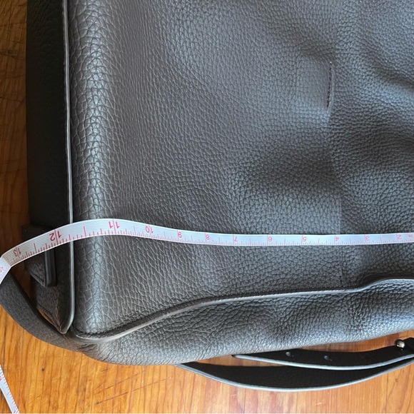 AllSaints Mast Pebbled Leather Tote Bag Brown - Picture 11 of 12